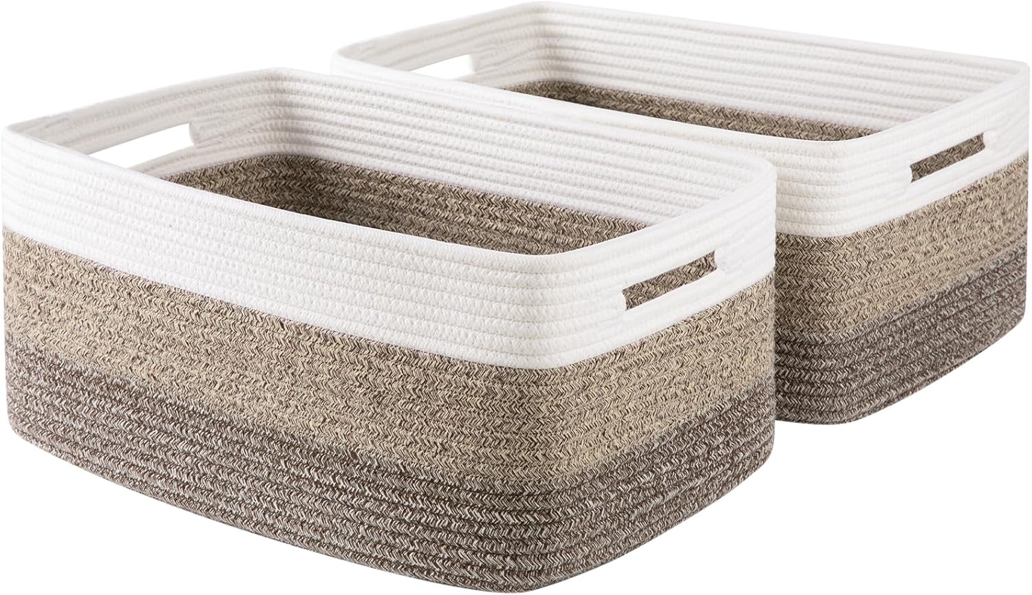 OIAHOMY 2 Pack Woven Toy Organizer Bins - Oiahomy