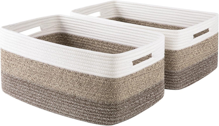 OIAHOMY 2 Pack Woven Toy Organizer Bins - Oiahomy