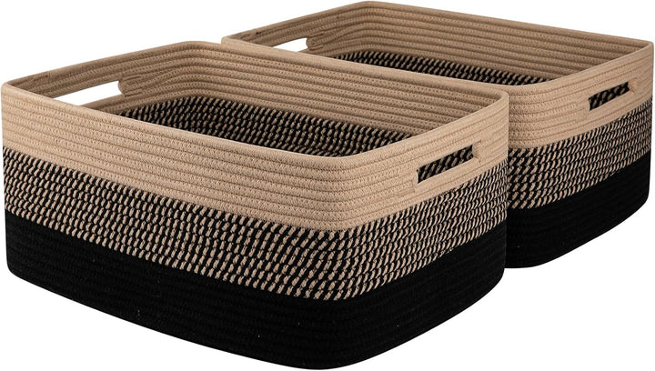 OIAHOMY 2 Pack Woven Toy Organizer Bins - Oiahomy