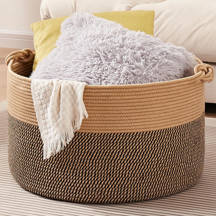 OIAHOMY Durable Home Organizer Cotton Rope Basket - Oiahomy