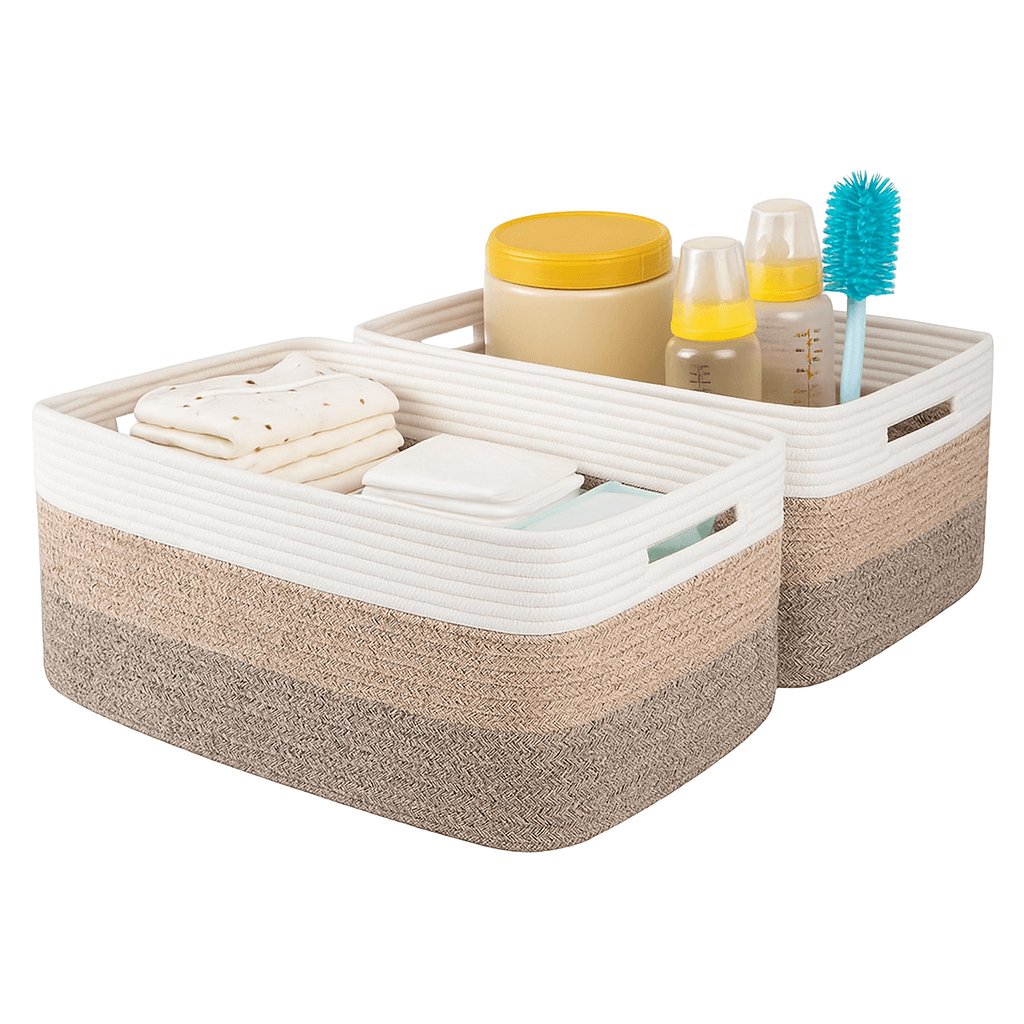Oiahomy Diaper Basket 2 Packs Gradient Yellow - Oiahomy
