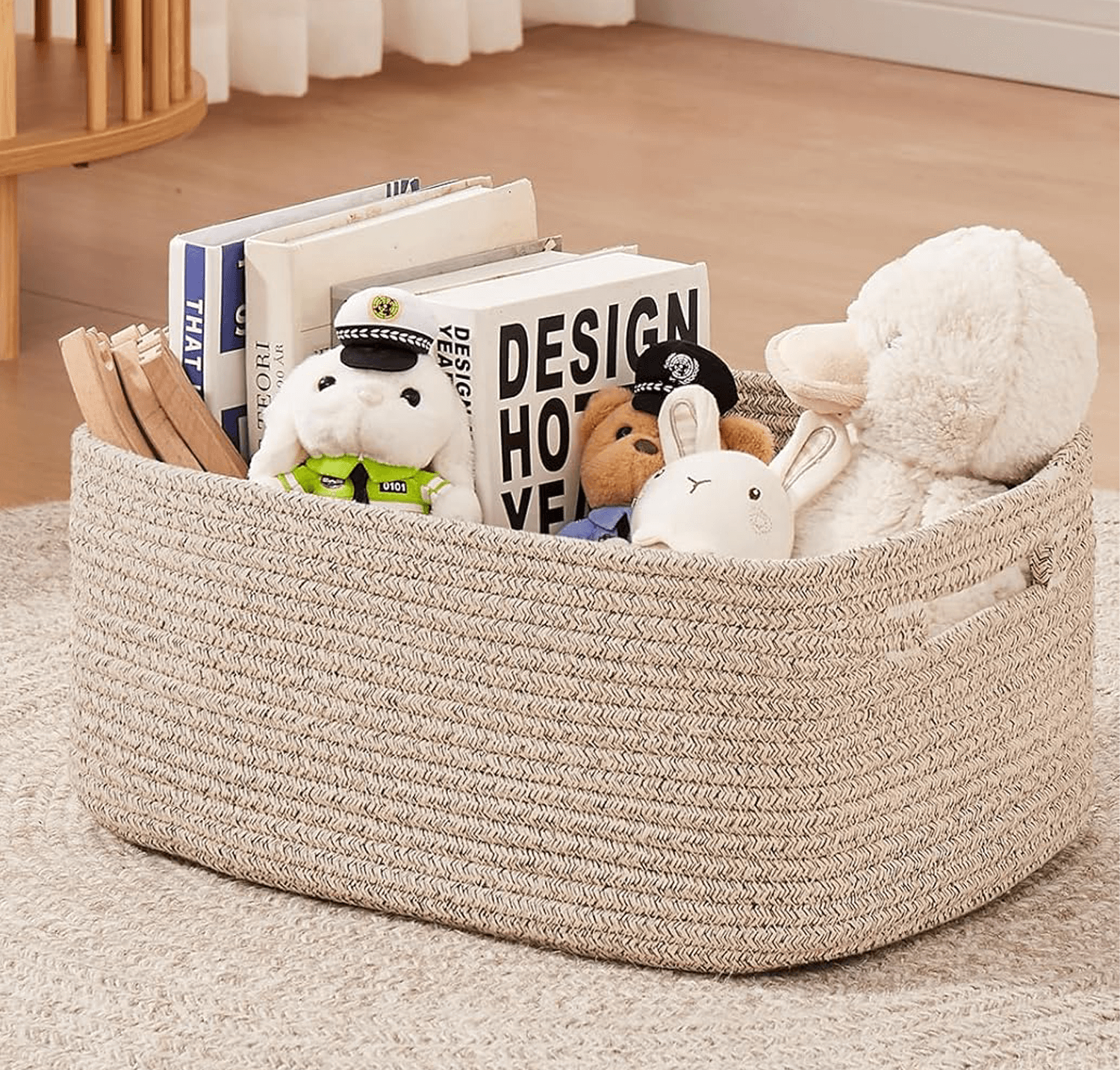 Oiahomy 2 Packs Brown Storage Basket - Oiahomy 