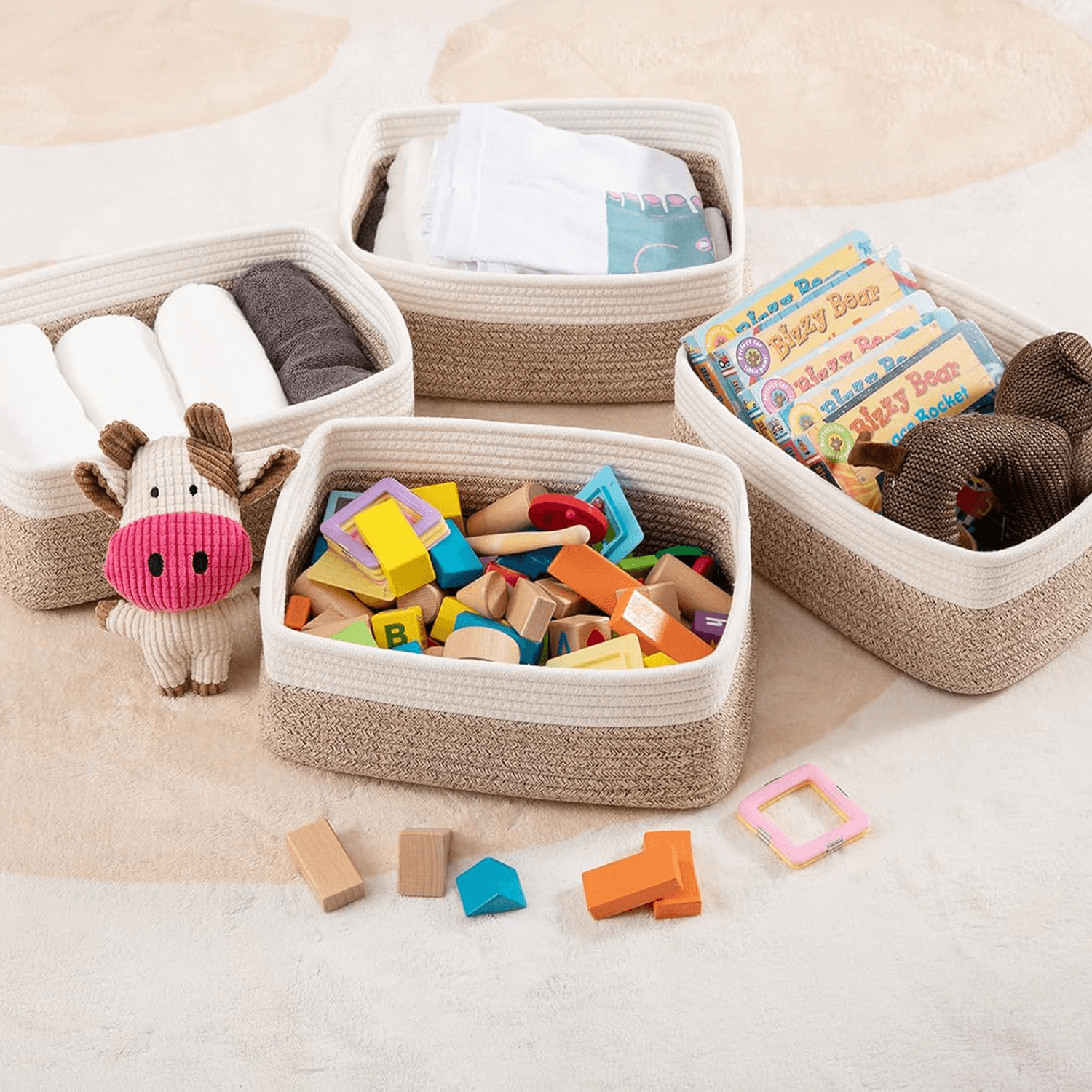 Oiahomy 4 Pack Toy Storage Baskets - Oiahomy 
