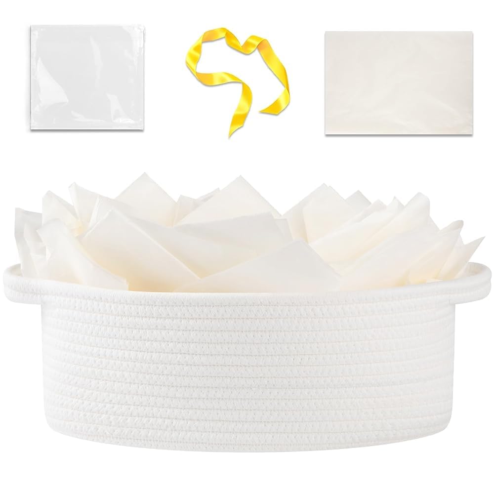 OIAHOMY Empty Gift Basket with Wrap Tissue Paper for Holiday DIY Presents