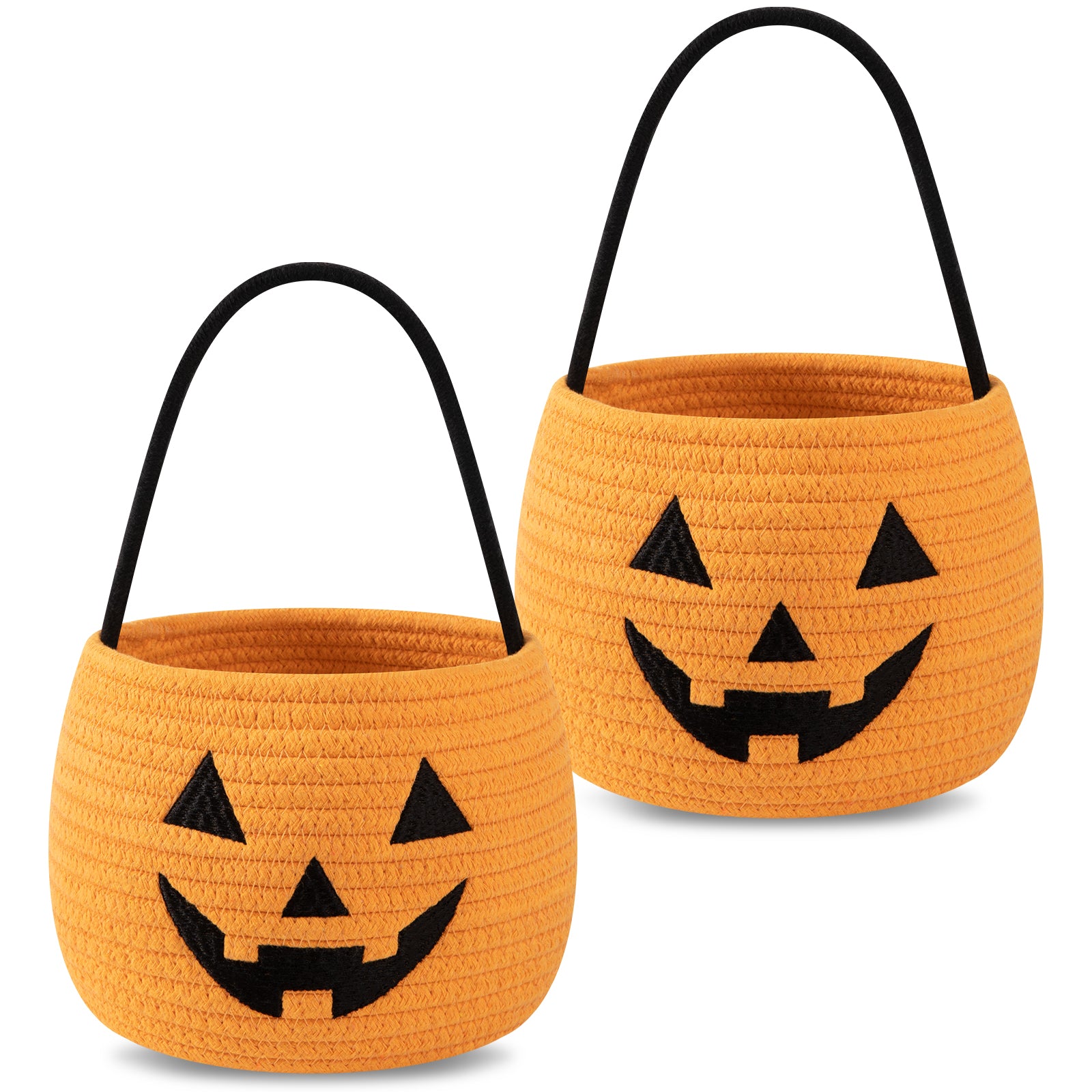 2 Pack Halloween Pumpkin Basket