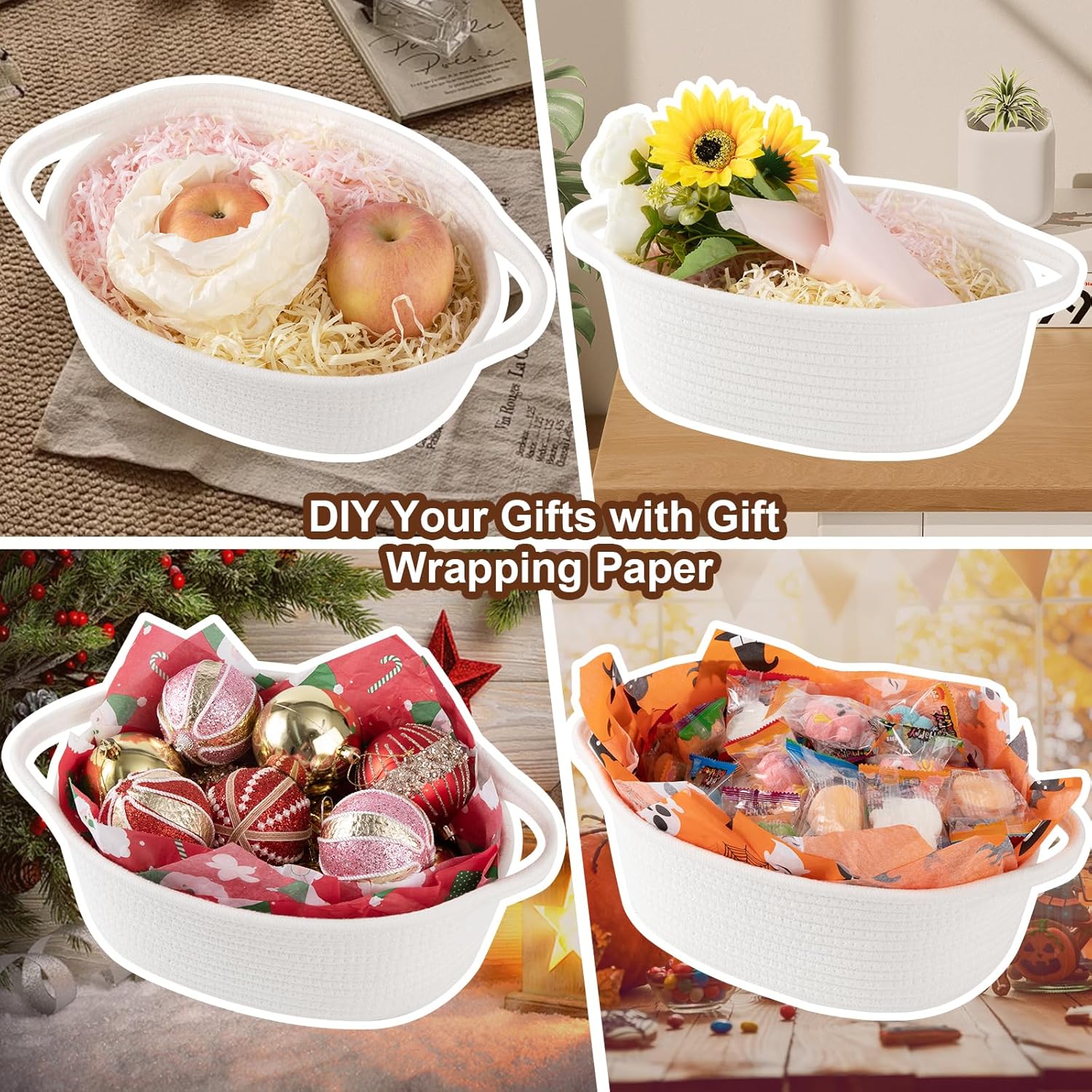 OIAHOMY Green Christmas Gift Bin Birthday Gift Basket - Oiahomy 