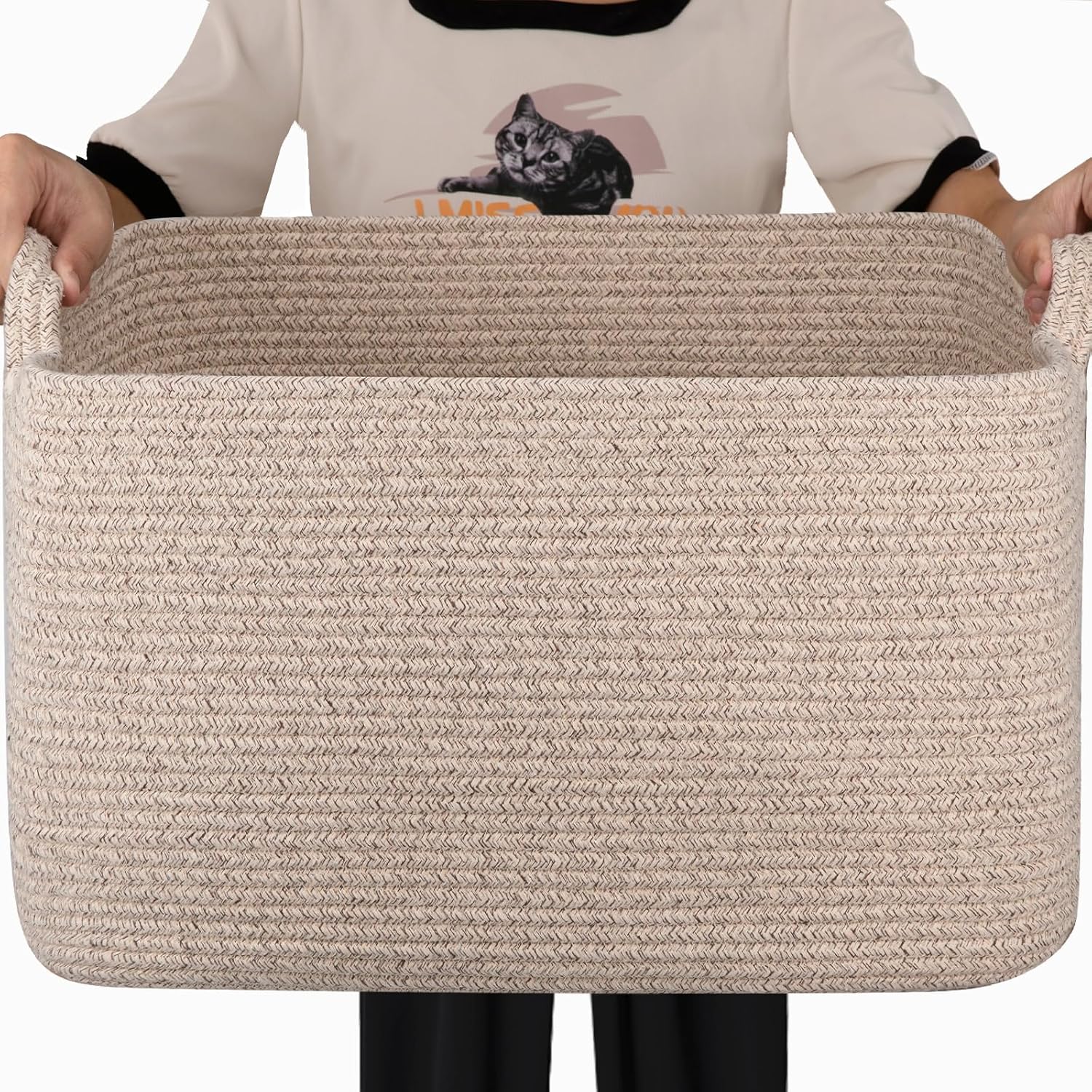 Oiahomy Cotton Rope Large Storage Basket Collection