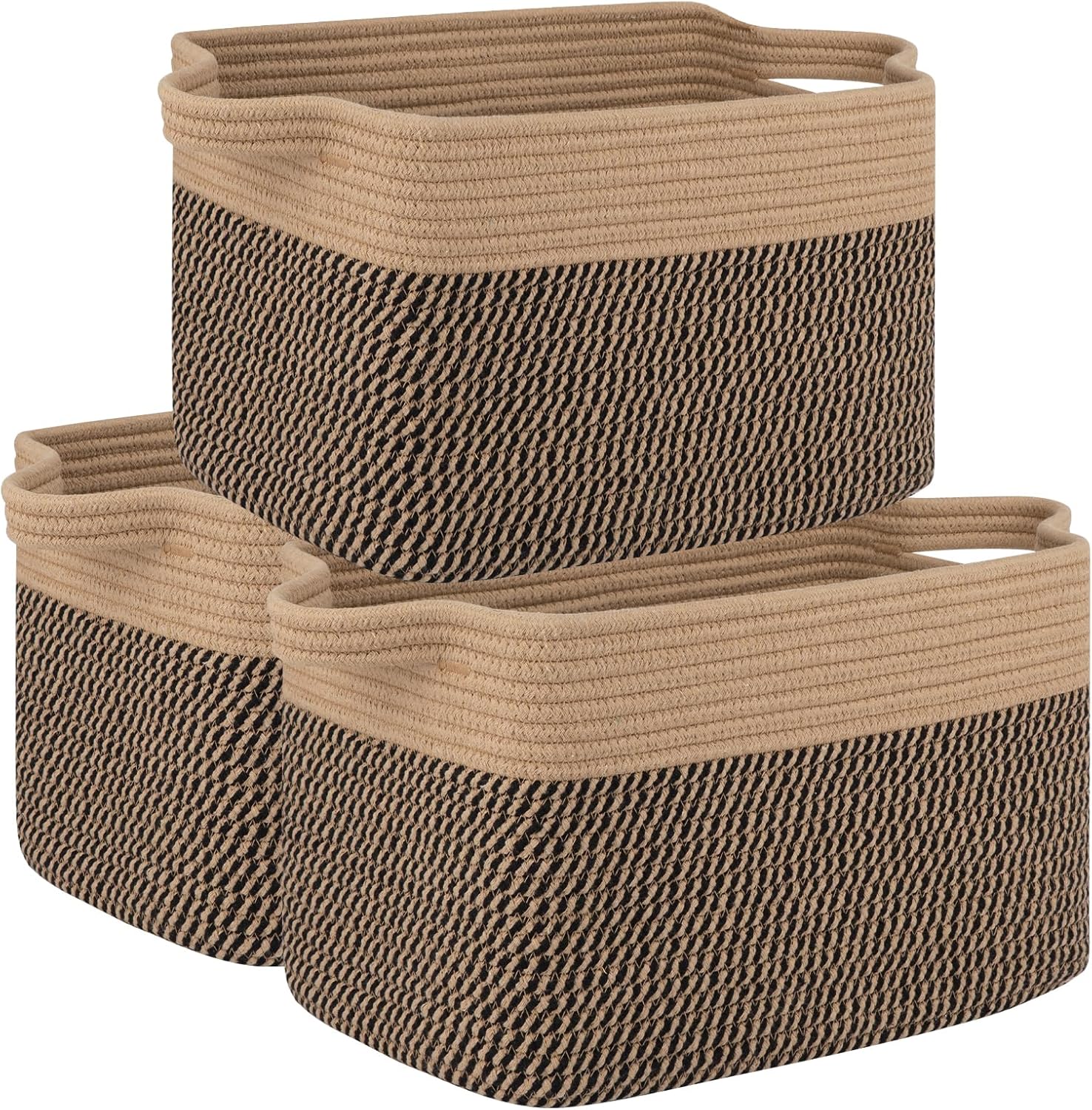 OIAHOMY Toy Storage Bin Woven Basket with Handles - Oiahomy 