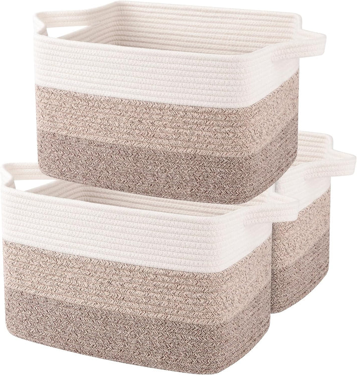 OIAHOMY Woven Baskets Storage Bins Set with Handles - Oiahomy 