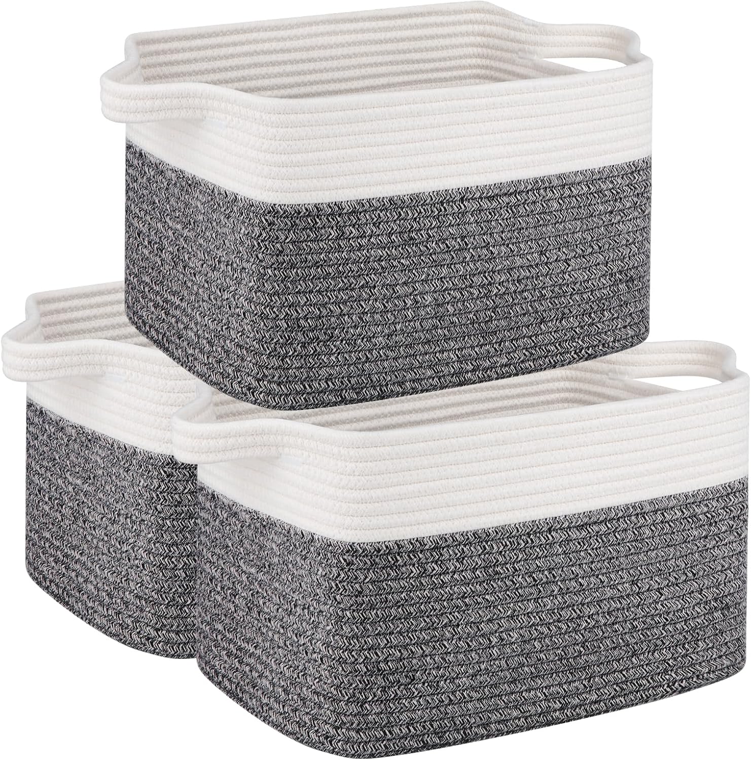 OIAHOMY Toy Storage Bin Woven Basket with Handles - Oiahomy 