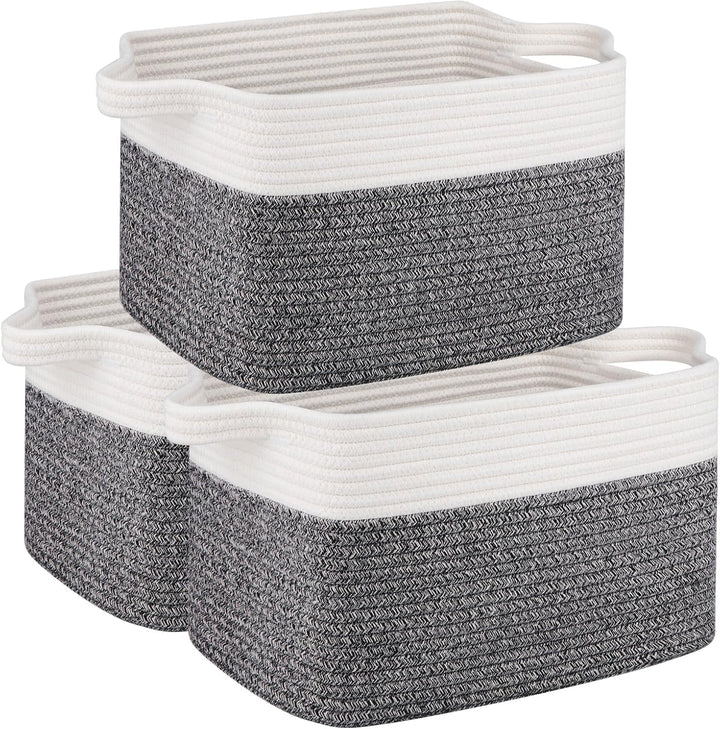 OIAHOMY Toy Storage Bin Woven Basket with Handles - Oiahomy 