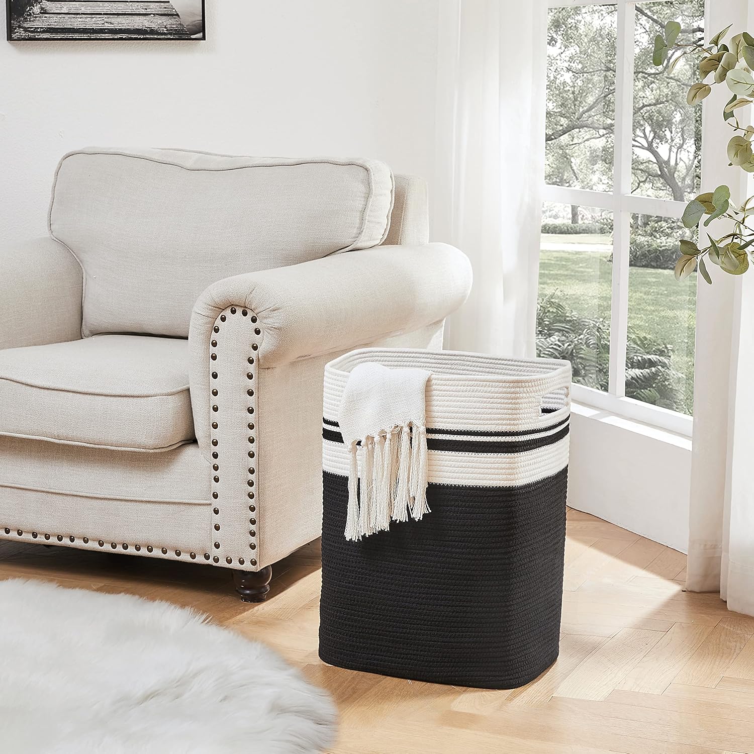 OIAHOMY Large Woven Organizer Bin - Oiahomy 