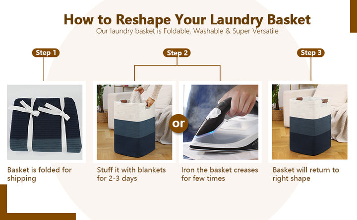 OIAHOMY Home Organizing Storage Hamper with Handles - Oiahomy 