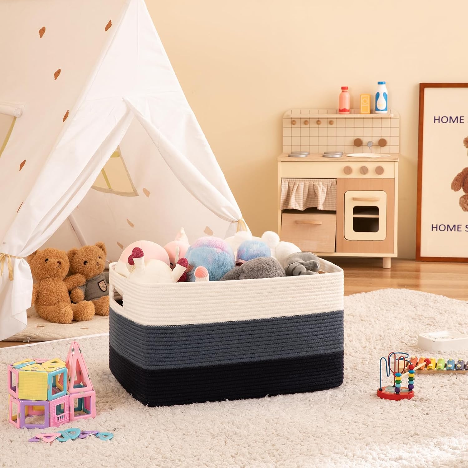 OIAHOMY Extra Large Woven Blanket Hamper - Oiahomy 