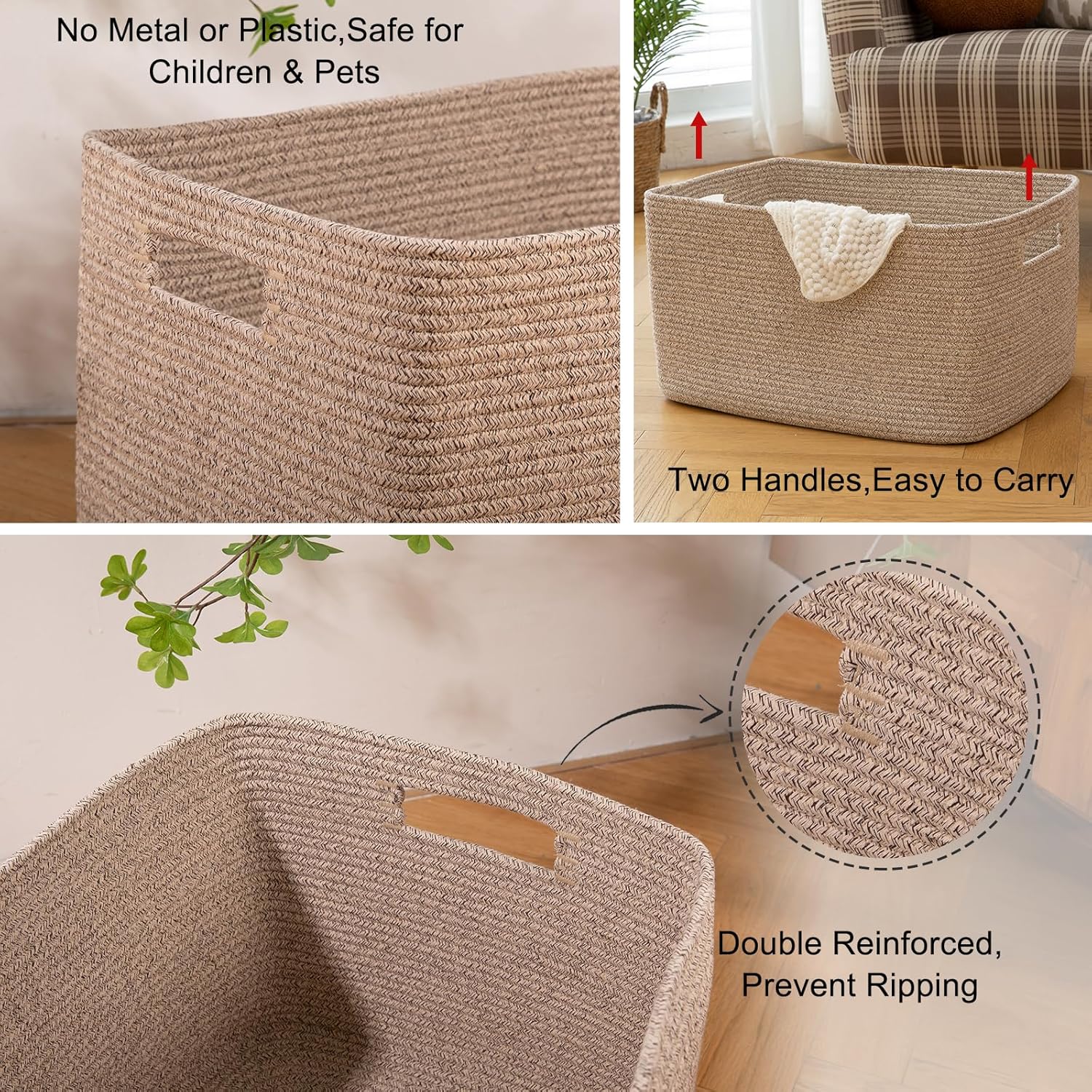 Woven Hamper for Clothes - Oiahomy 