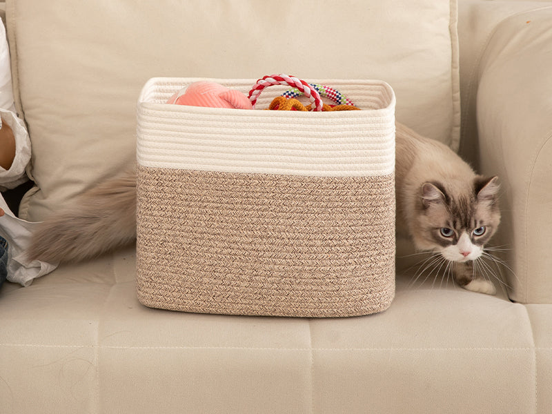 OIAHOMY Woven Basket Closets Bins - Oiahomy 