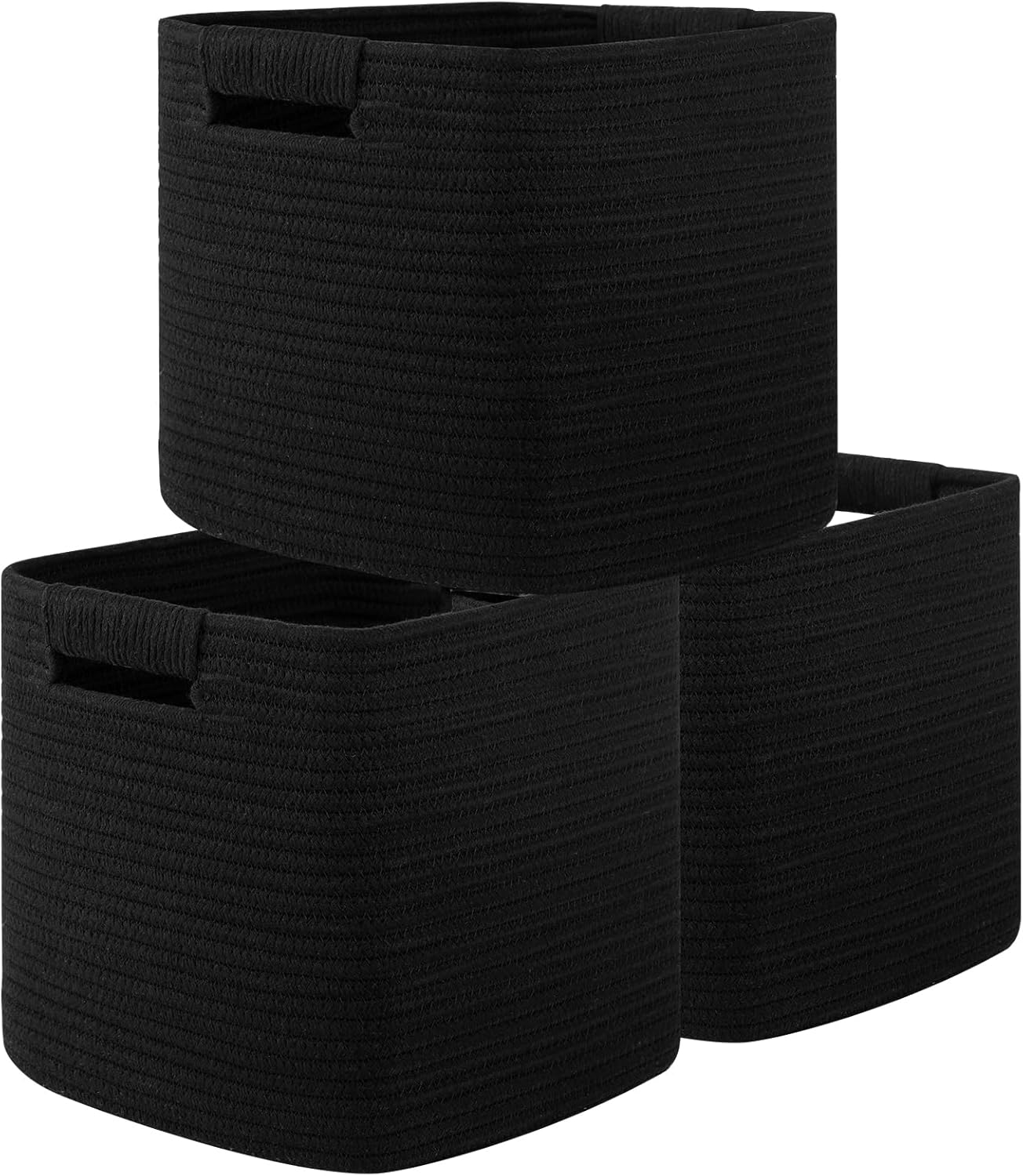 OIAHOMY 3-Pack Square Storage Baskets for Shelves - Oiahomy 