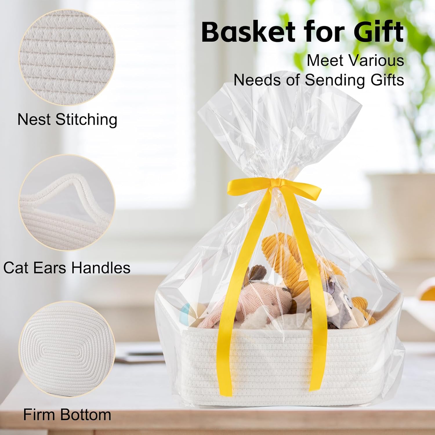 OIAHOMY Green Christmas Gift Bin Birthday Gift Basket - Oiahomy 