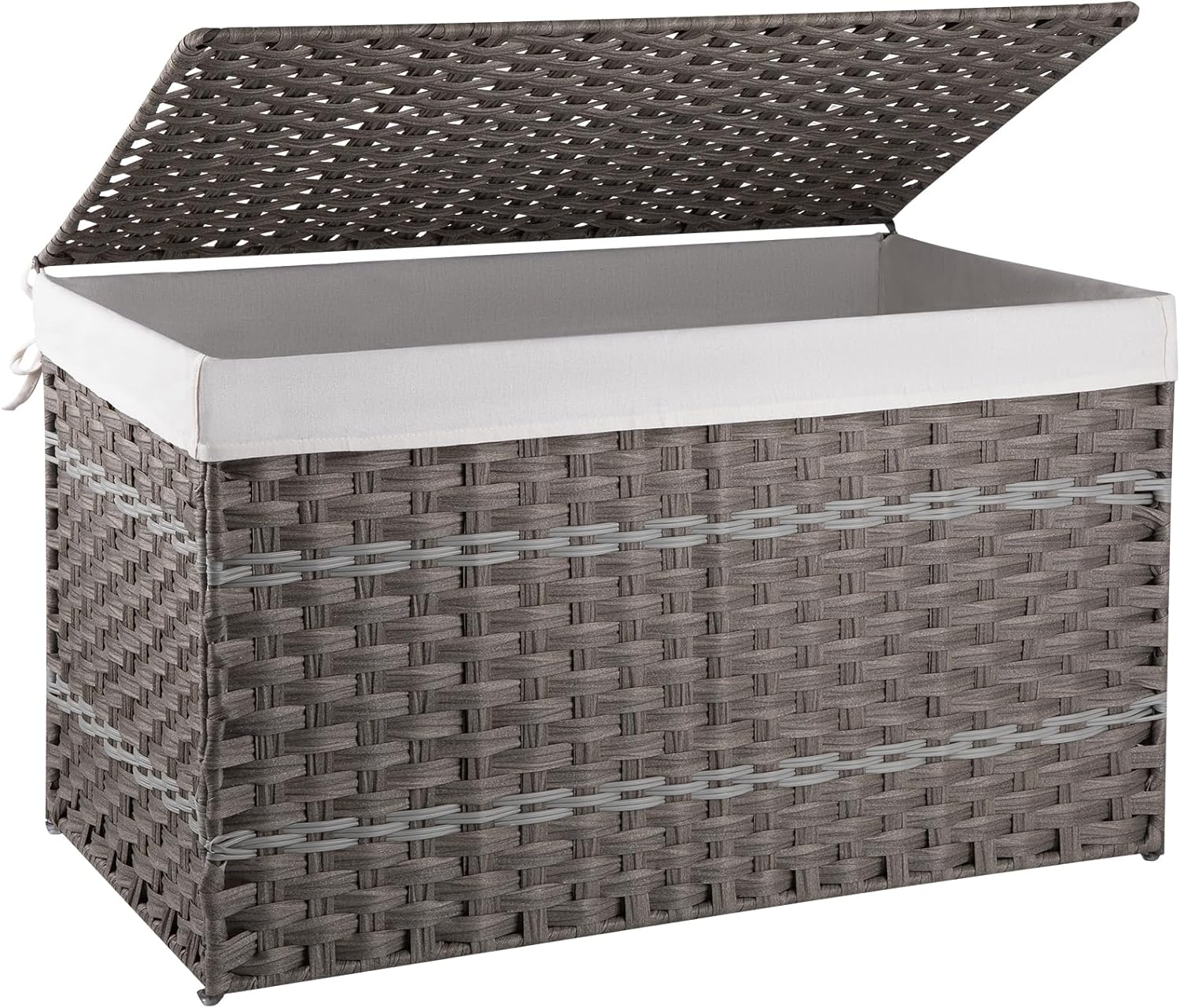 OIAHOMY Waterproof Synthetic Wicker Hamper With Lid - Oiahomy 
