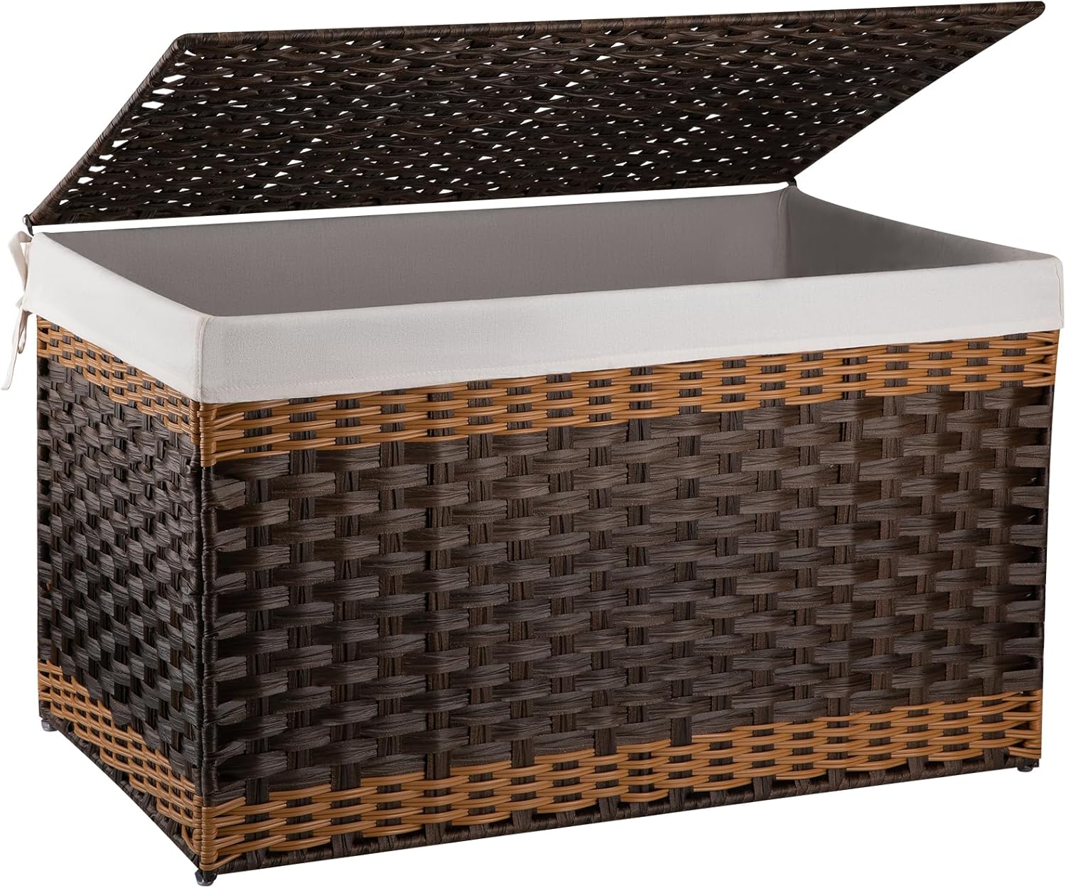 OIAHOMY Waterproof Synthetic Wicker Hamper With Lid - Oiahomy 