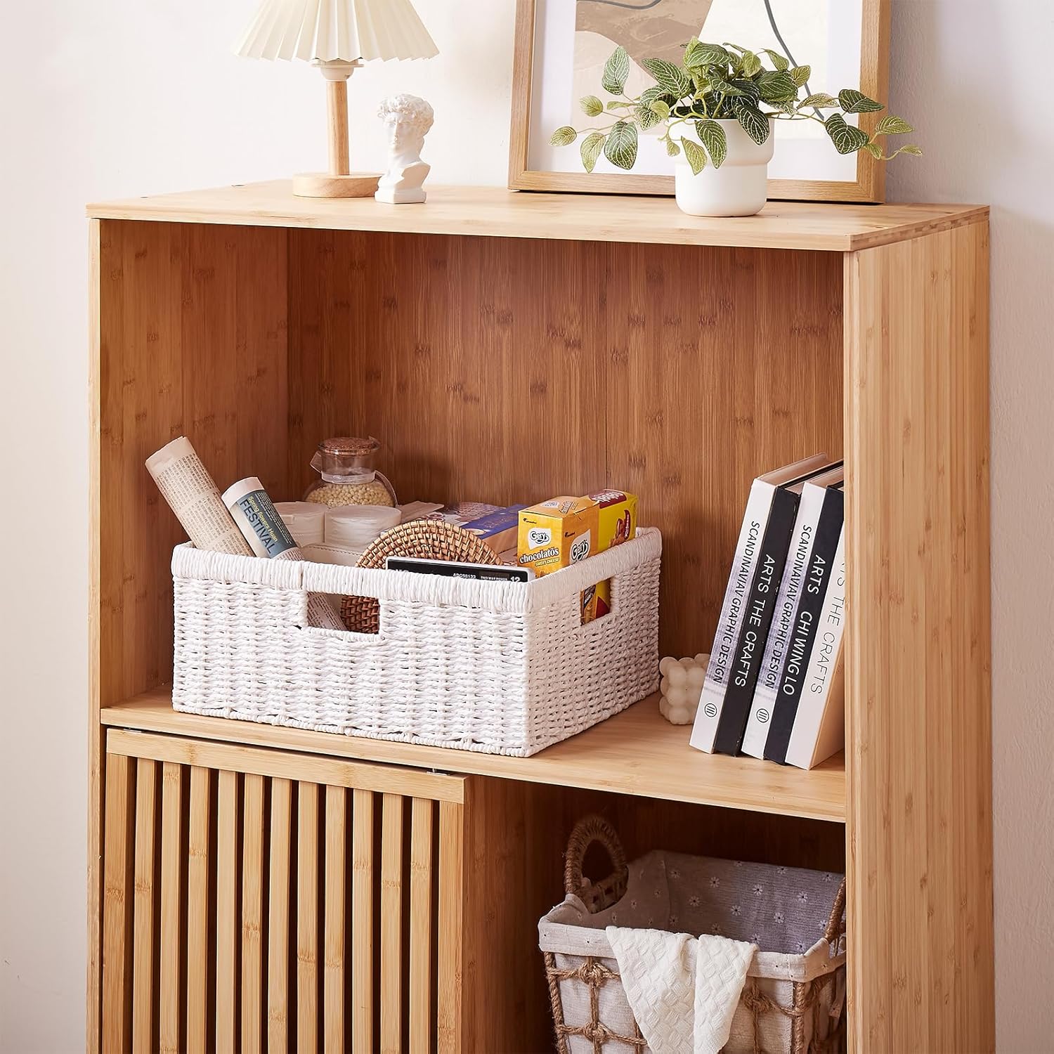 OIAHOMY Kitchen Basket Wicker Skin Care Storage Basket - Oiahomy 