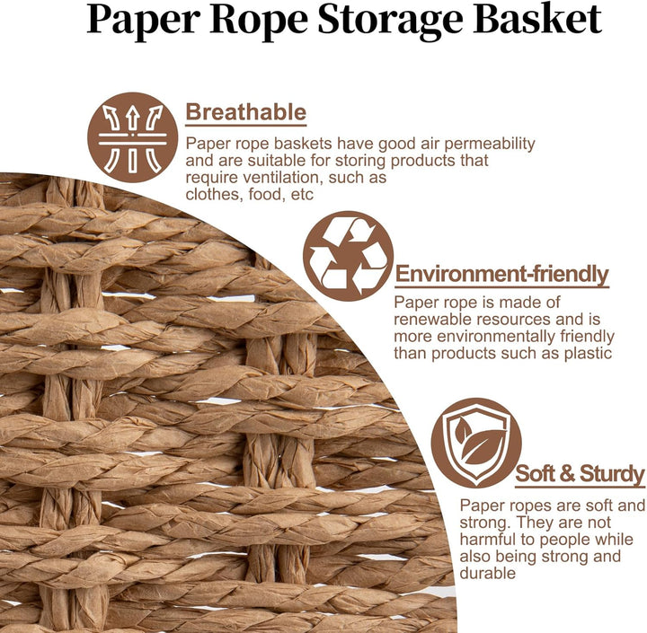 OIAHOMY Kitchen Basket Wicker Skin Care Storage Basket - Oiahomy 