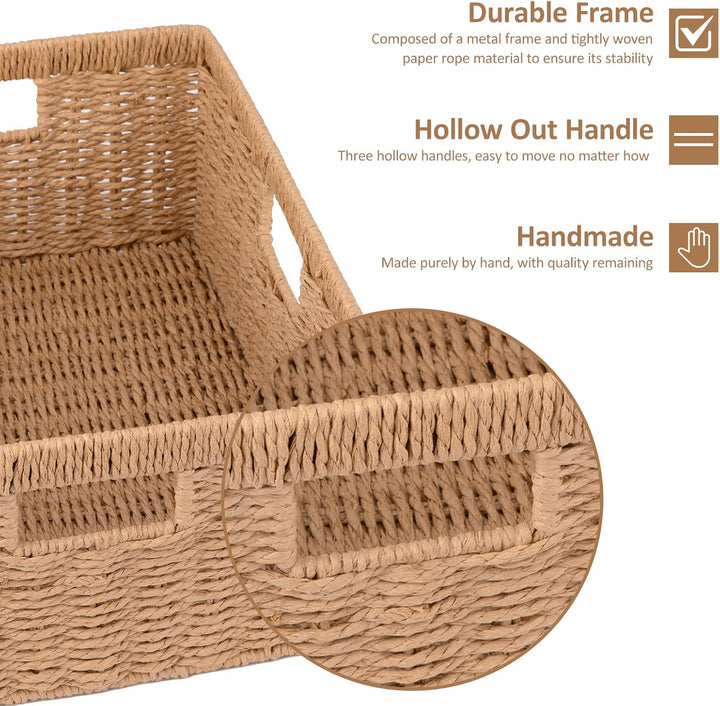 OIAHOMY Kitchen Basket Wicker Skin Care Storage Basket - Oiahomy 