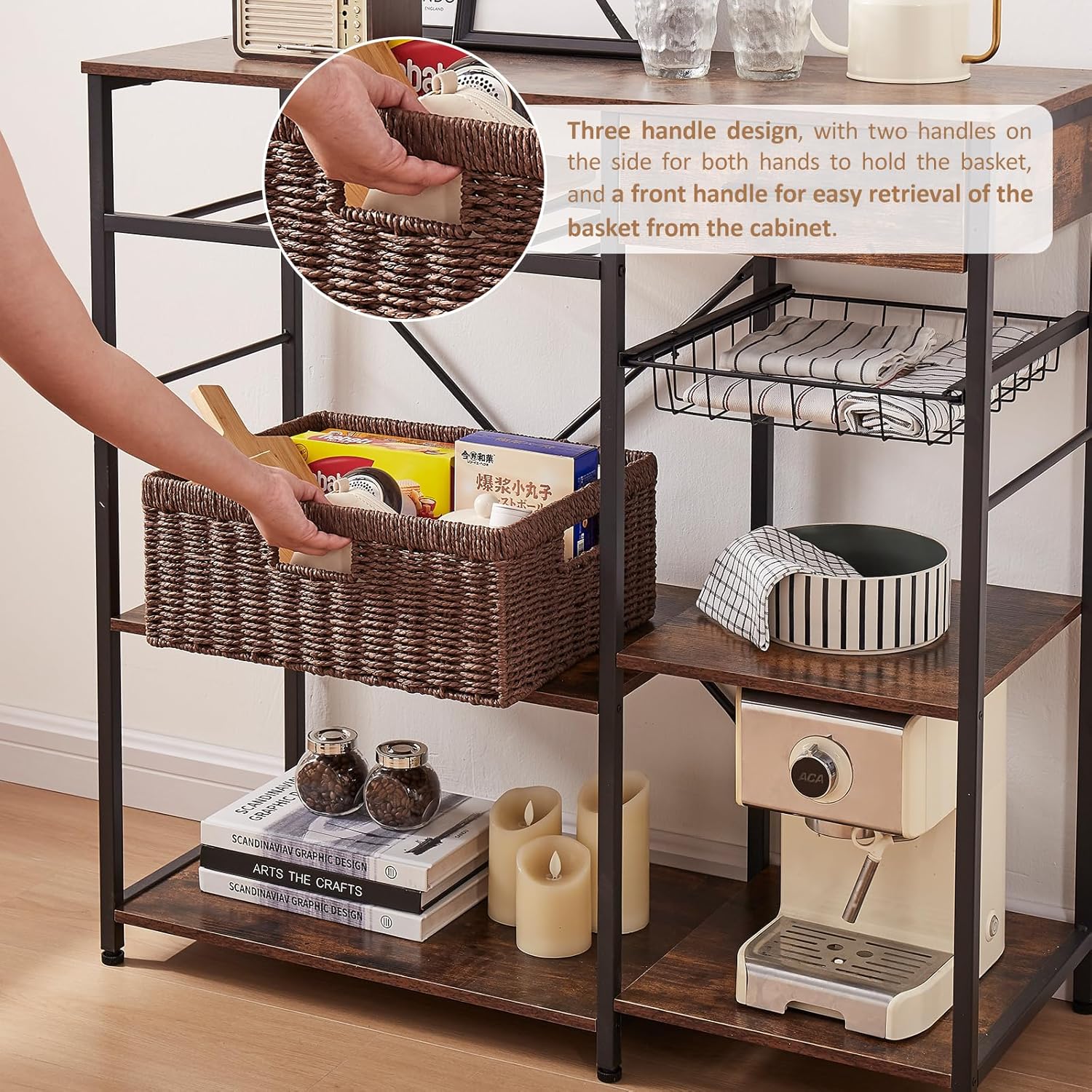 OIAHOMY Kitchen Basket Wicker Skin Care Storage Basket - Oiahomy 