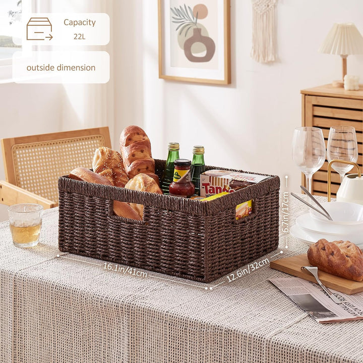 OIAHOMY Kitchen Basket Wicker Skin Care Storage Basket - Oiahomy 