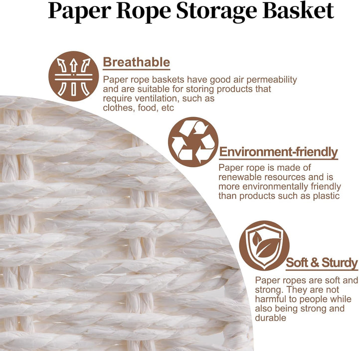 OIAHOMY 3 Packs Home Decorative Bookshelf Organization Cosmetic Storage Basket - Oiahomy 