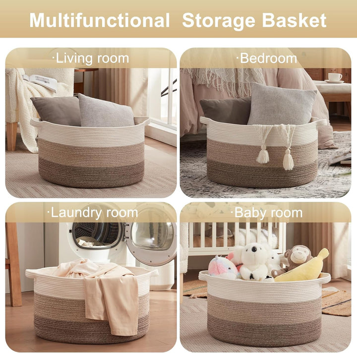 OIAHOMY Storage Basket With Handles - Oiahomy 