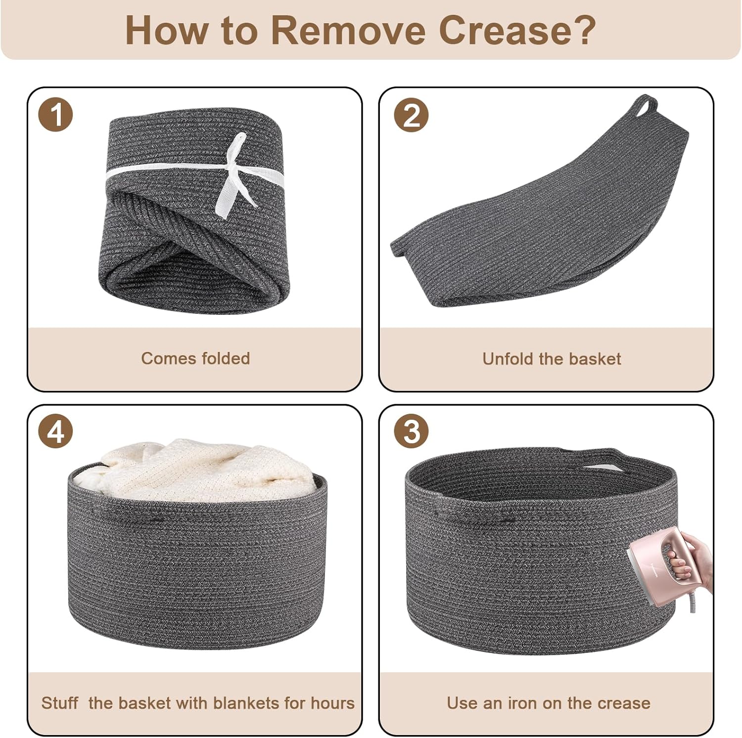 OIAHOMY White Decorative Organizer Bin - Oiahomy 