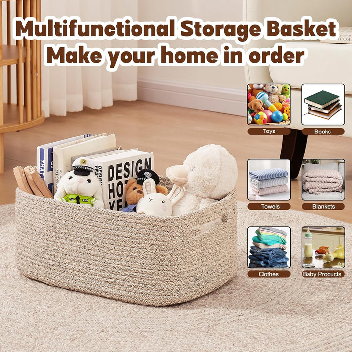 OIAHOMY 2 Pack Clothes Blanket Toy Baskets - Oiahomy 