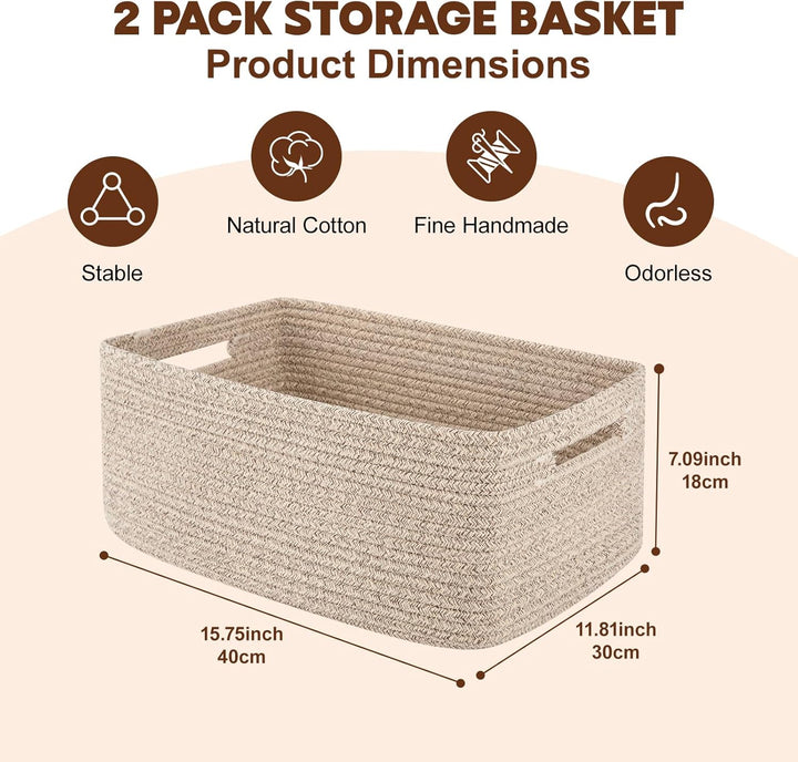 OIAHOMY 2 Pack Clothes Blanket Toy Baskets - Oiahomy 