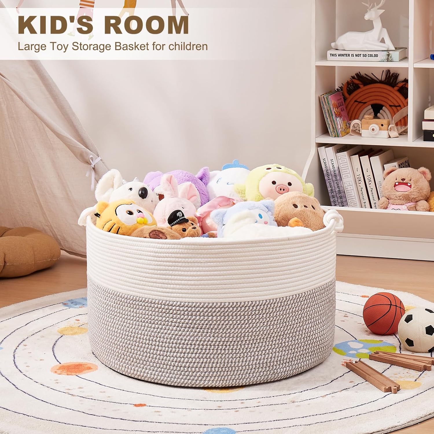 OIAHOMY Durable Home Organizer Cotton Rope Basket - Oiahomy 