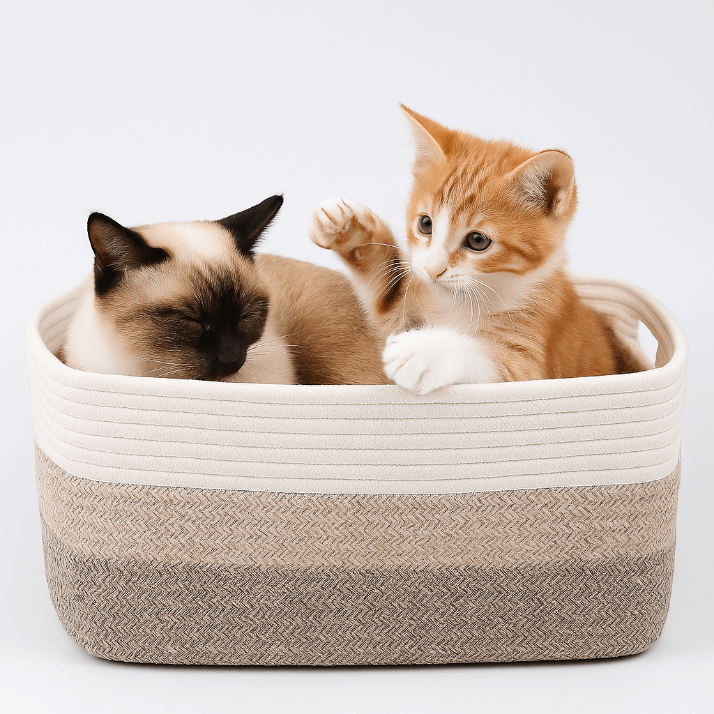 Oiahomy 2 Packs Woven Pet Basket - Oiahomy 