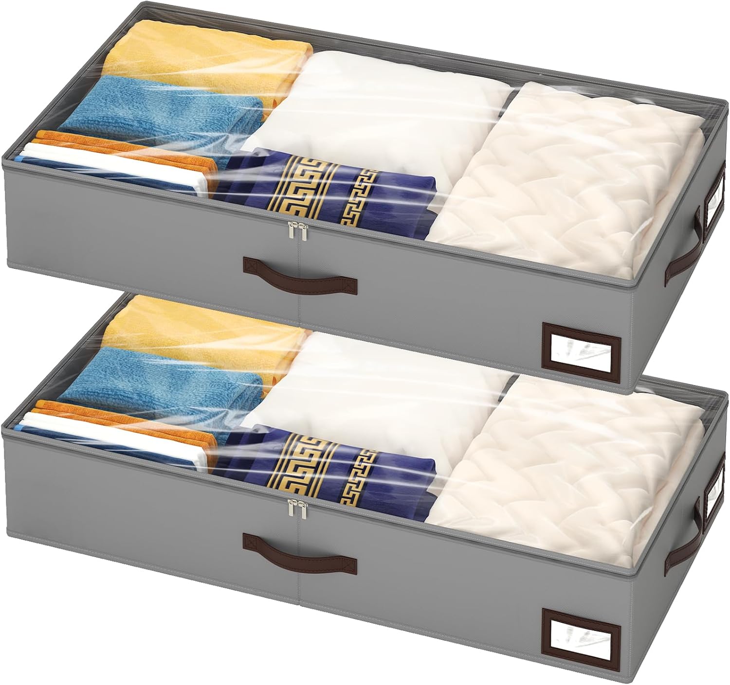 OIAHOMY 2 Pack Under Bed Storage Containers
